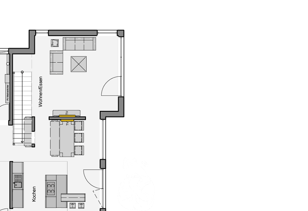 Grundriss mit ERWEITERUNG WOHNZIMMER