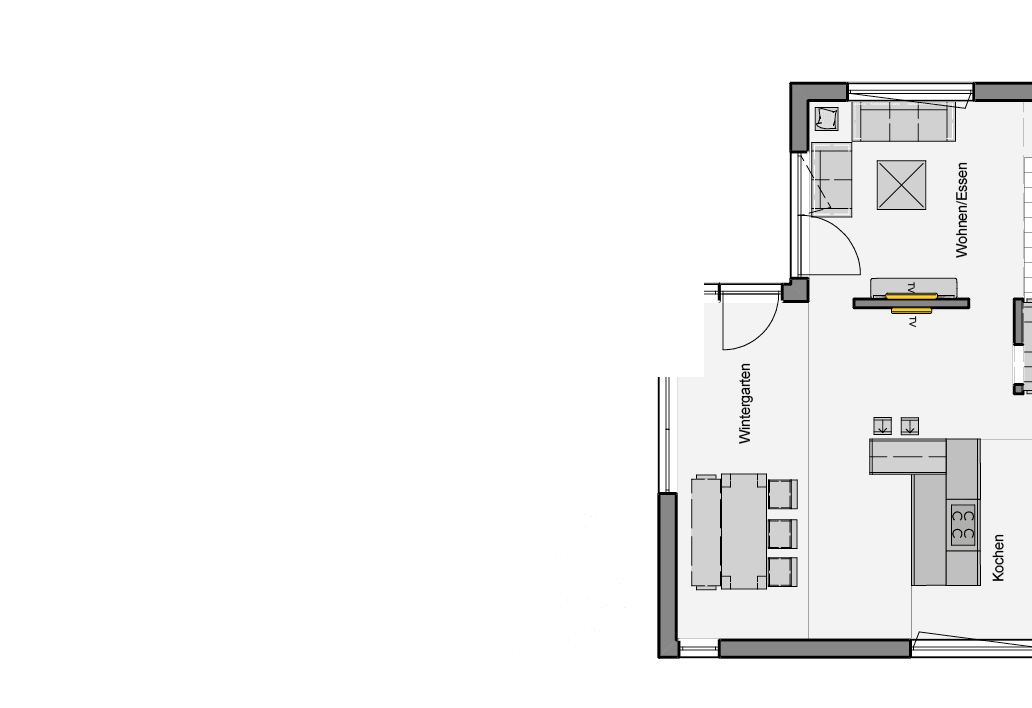 Grundriss mit ERWEITERUNG KÜCHE/ESSZIMMER